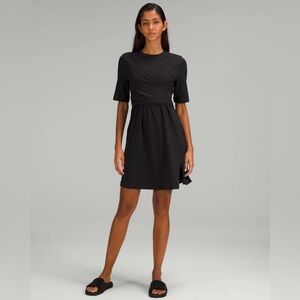 Lululemon Cotton Wrap-Front T-Shirt Dress